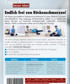 Back DVD Free from back pain with explanatory texts and pictures