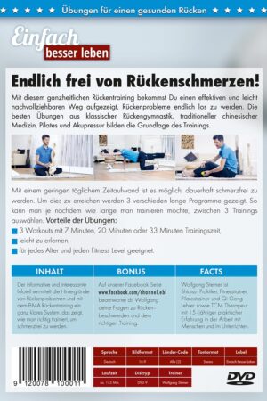 Back DVD Free from back pain with explanatory texts and pictures