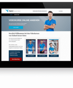 iPad, on screen the online courses portal of Simply Better Living