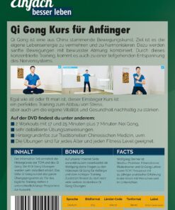 Volver DVD Curso de Qi Gong para principiantes de Einfach besser leben con textos explicativos y tres imágenes