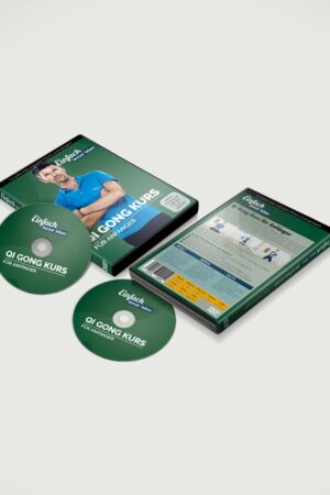 DVD cover Holistic back training with Wolfgang from the front and back, next to it are two DVDs