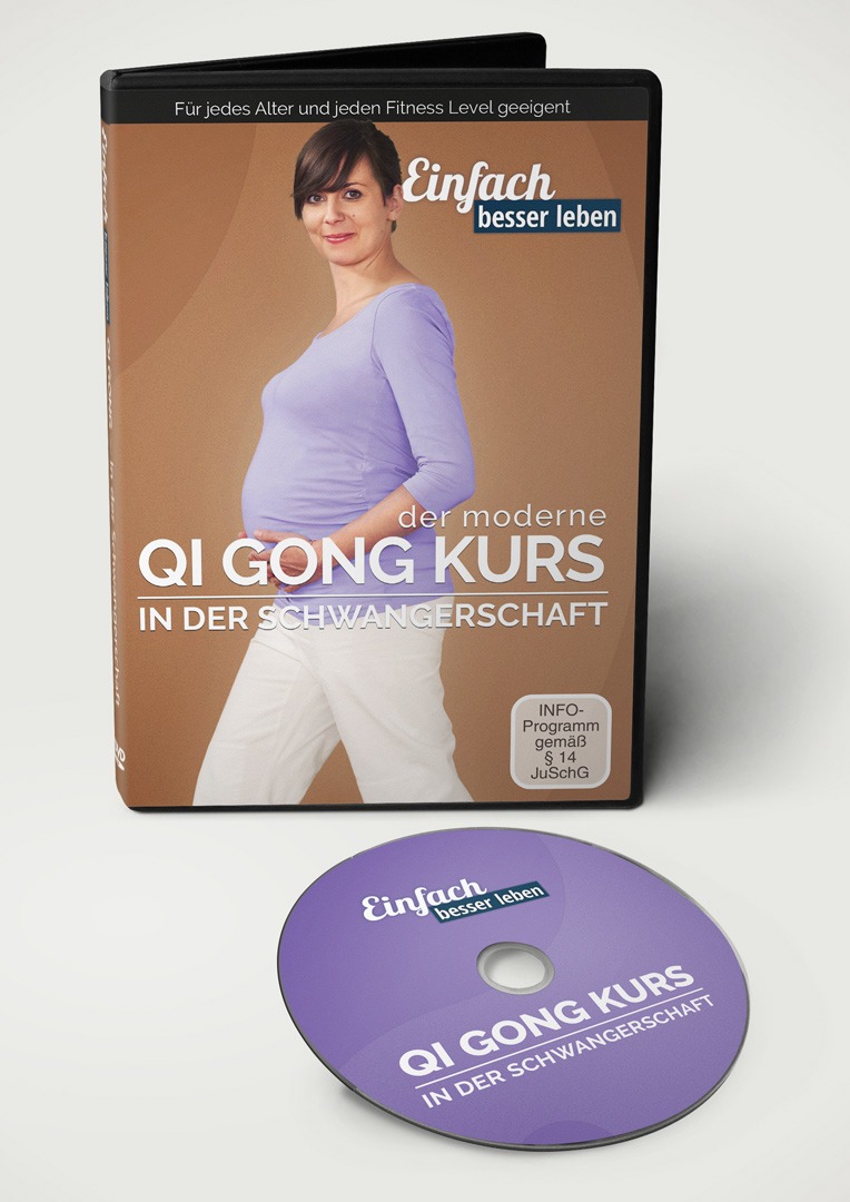 Qi Gong course during pregnancy, DVD DVD cover of Qi Gong course set up in pregnancy, before that DVD