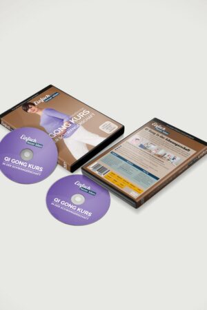 DVD cover Holistic back training with Wolfgang from the front and back, next to it are two DVDs