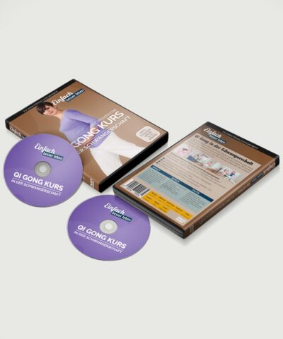 Custodia DVD Allenamento olistico della schiena con Wolfgang da davanti e da dietro, con due DVD a fianco