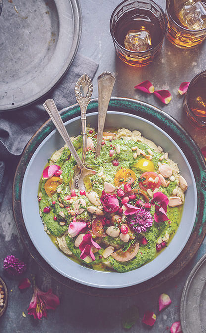 Soup bowl with many different vegetables