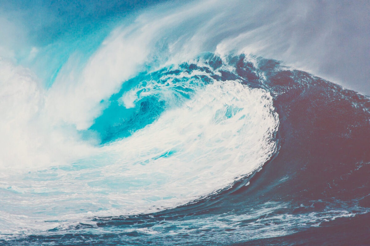 Big wave when breaking