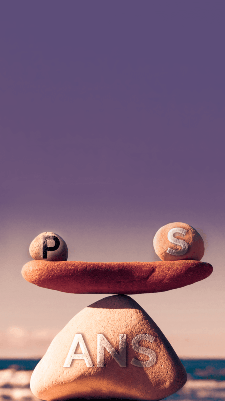 Scales made of stones, two stones of different sizes lie in the weighing pan, the scales are nevertheless balanced