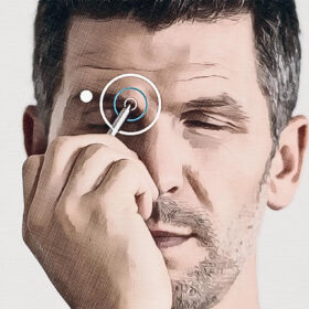 Posizione del punto di agopuntura Bl 02 Grafico