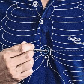 Emplacement du point d'acupuncture VC 17 Graphique