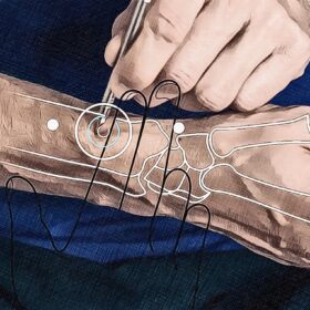 Location acupuncture point Lu 07 graphic