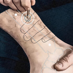 Emplacement du point d'acupuncture RP 06 Graphique