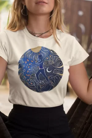 Vista alternativa dell'5 Elemente Qi Gong | Farbig | Organisches T-Shirt | Damen