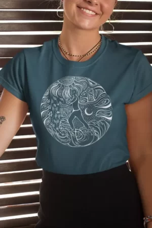 Alternative view of 5 Elemente Qi Gong | Weiß | Organisches T-Shirt | Damen