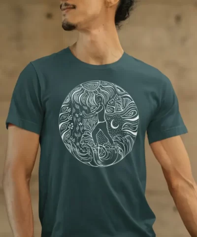 Alternative Ansicht von 5 Elemente Qi Gong | Weiß | Organisches T-Shirt | Herren