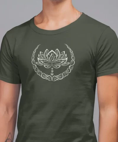 Alternative Ansicht von Lotus Blume | Organisches T-Shirt | Herren