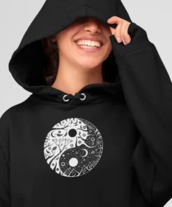 Alternative view of Yin & Yang | Organischer Hoodie | Unisex