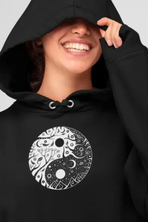 Alternative view of Yin & Yang | Organischer Hoodie | Unisex