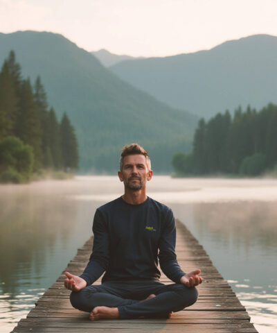 Qi Gong per la concentrazione Wolfgang medita in riva al lago
