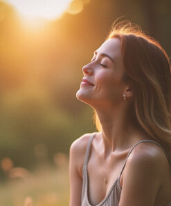 Woman enjoying the sunset