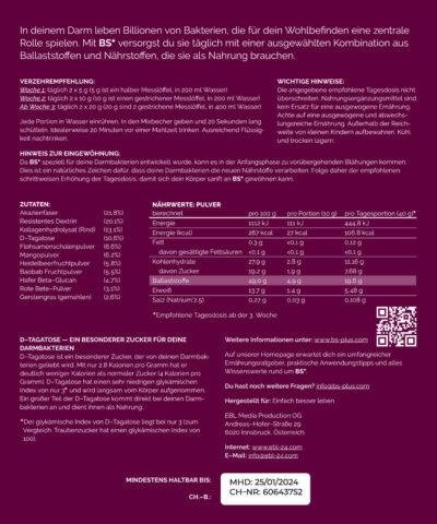 Fibres alimentaires Plus - BS+ Ingrédients