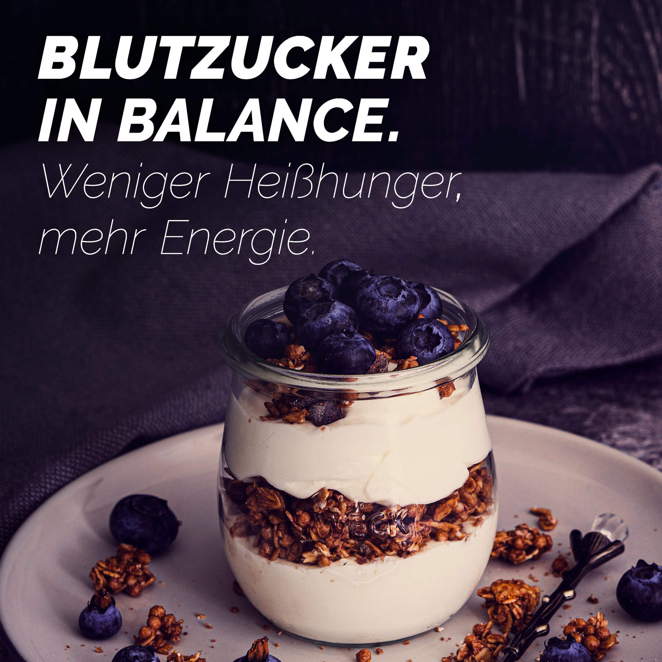 Equilibre de la glycémie. Moins de fringales, plus d'énergie.