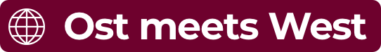 Grafik mit Text: Ost meets West