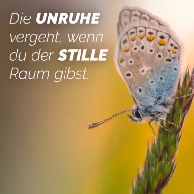 The restlessness disappears when you give space to silence.