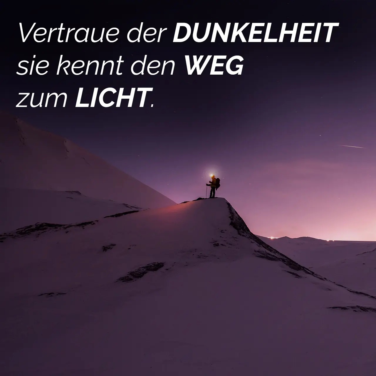 Trust the darkness; it knows the way to the light.