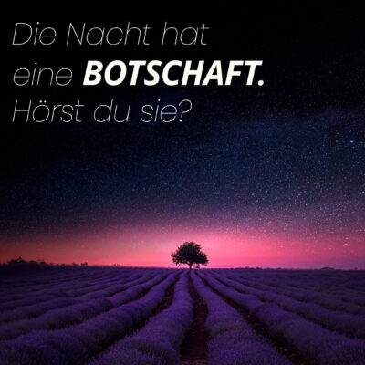 La nuit a un message. L'entends-tu ?