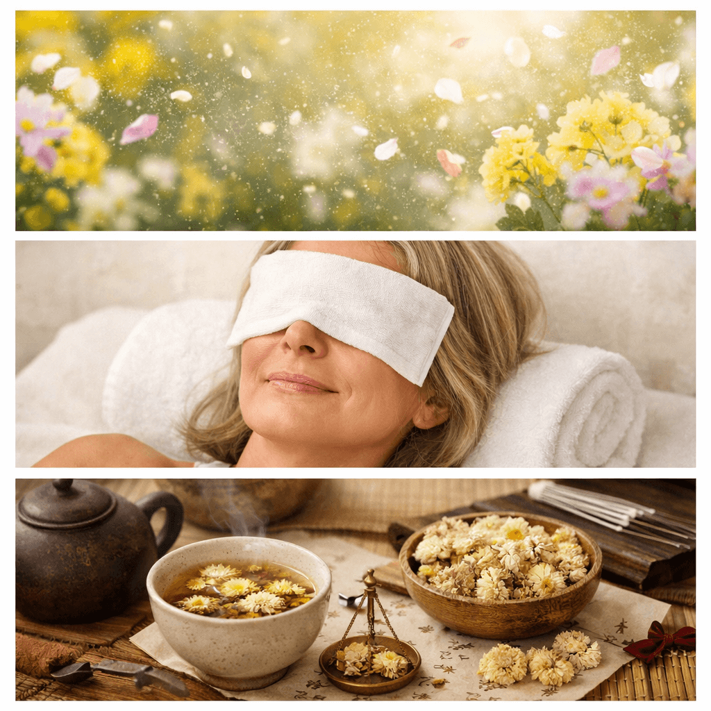 Das Allergie-Soforthilfe-Ritual — Tee, Punkte, Kompressen