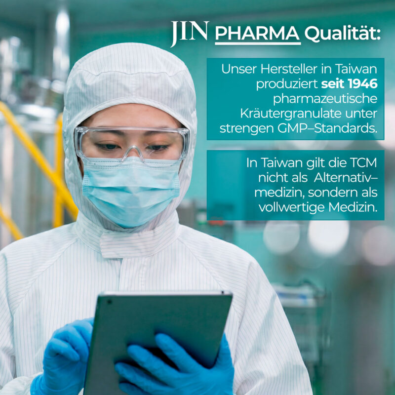 JIN TCM Kräutermischungen in geprüfter Pharma–Qualität