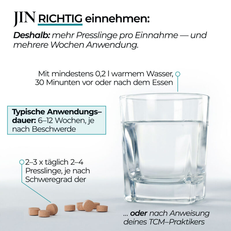 JIN TCM Kräutermischung richtig einnehmen — allgemeine Verzehrempfehlung