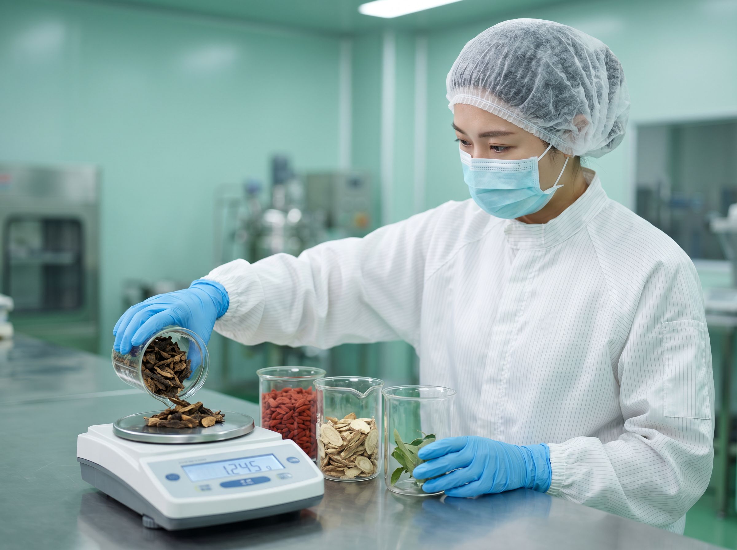 Tests & Vorbereitungen bei der Herstellung der TCM Kräutermischungen