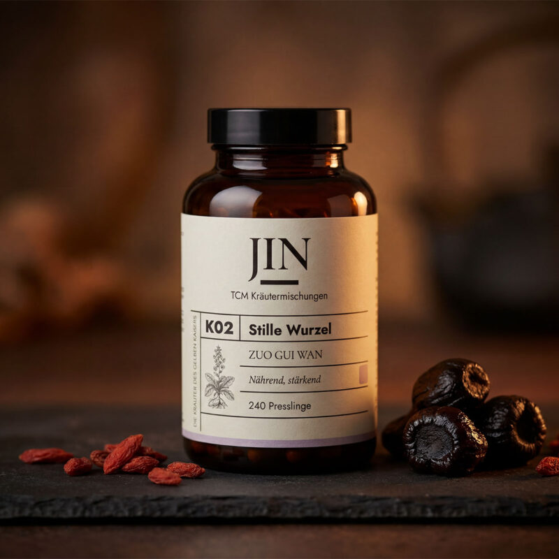JIN K02 Stille Wurzel — TCM Kräutermischung Zuo Gui Wan bei Jing–Mangel (Yin stärkend)