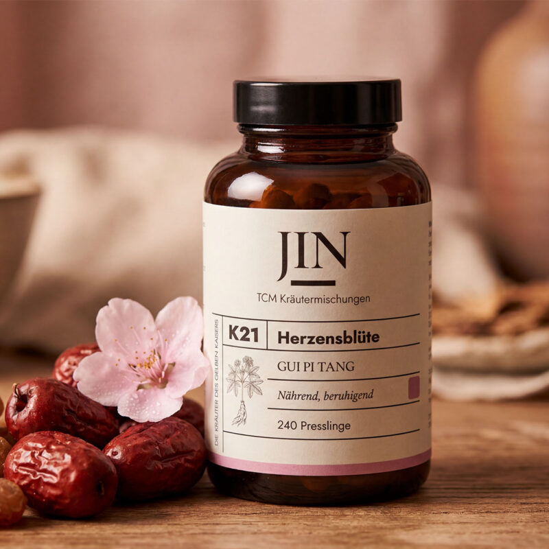 JIN K21 Herzensblüte — TCM Kräutermischung Gui Pi Tang bei Herz–Blut Mangel