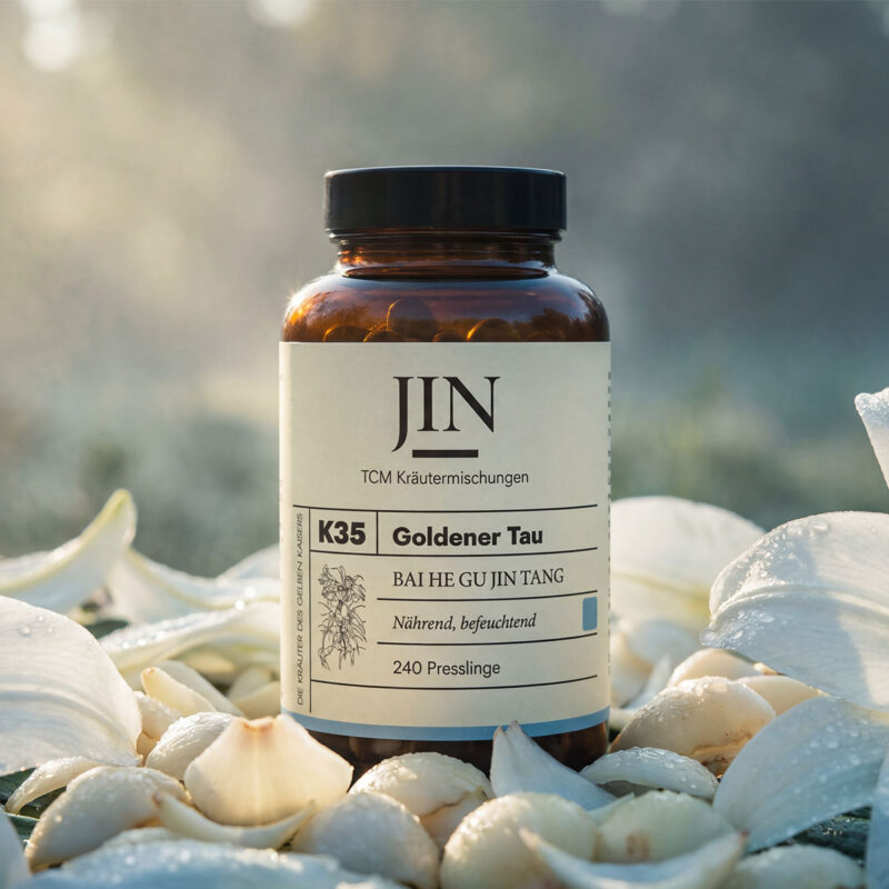 JIN K35 Goldener Tau — TCM Kräutermischung Bai He Gu Jin Tang bei Lungen–Yin Mangel