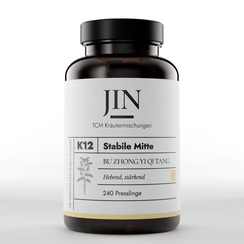 JIN K12 Stabile Mitte Dose — TCM Kräutermischung Bu Zhong Yi Qi Tang bei Milz–Qi Mangel (Qi heben), 240 Presslinge