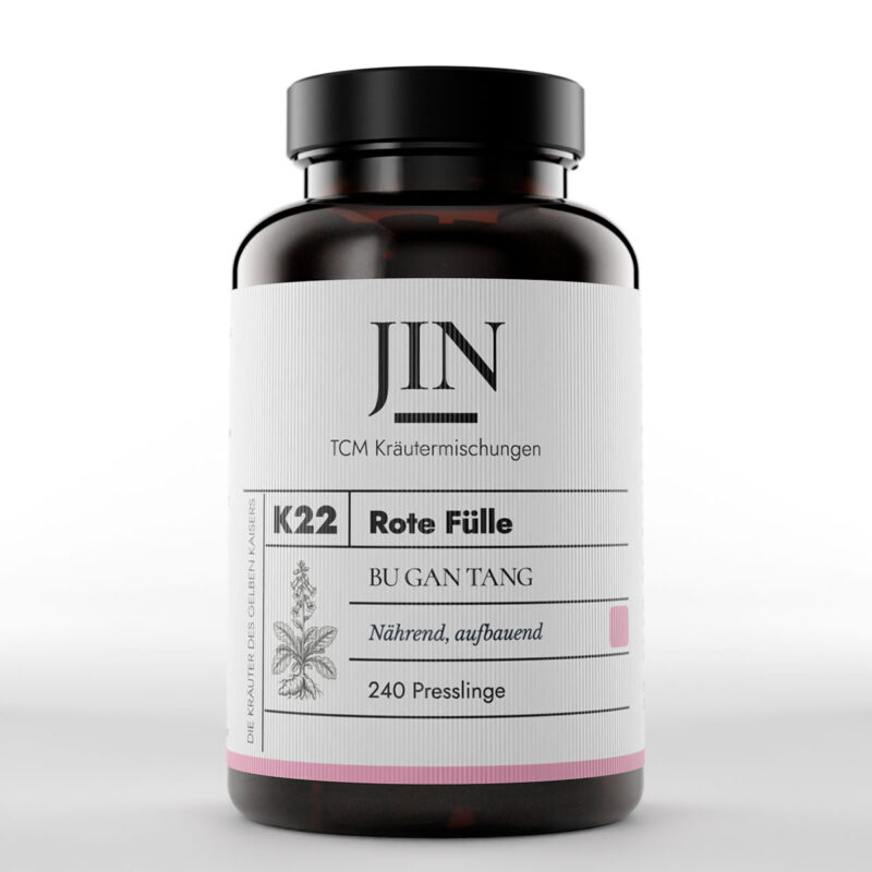 JIN K22 Rote Fülle Dose — TCM Kräutermischung Bu Gan Tang bei Leber–Blut Mangel, 240 Presslinge