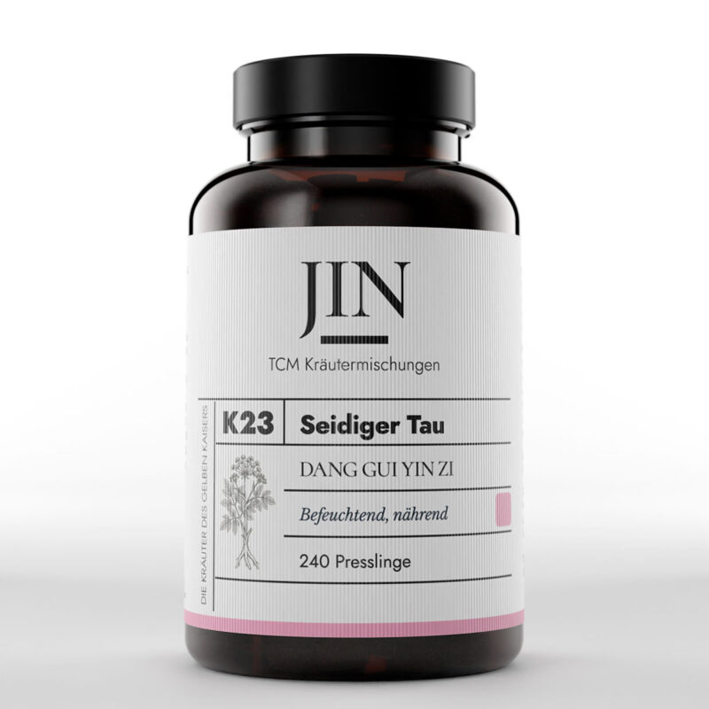 JIN K23 Seidiger Tau Dose — TCM Kräutermischung Dang Gui Yin Zi bei Blut–Trockenheit, 240 Presslinge