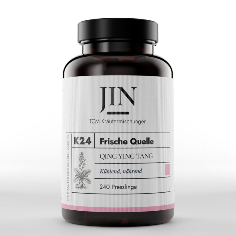 JIN K24 Frische Quelle Dose — TCM Kräutermischung Qing Ying Tang bei Blut–Hitze, 240 Presslinge