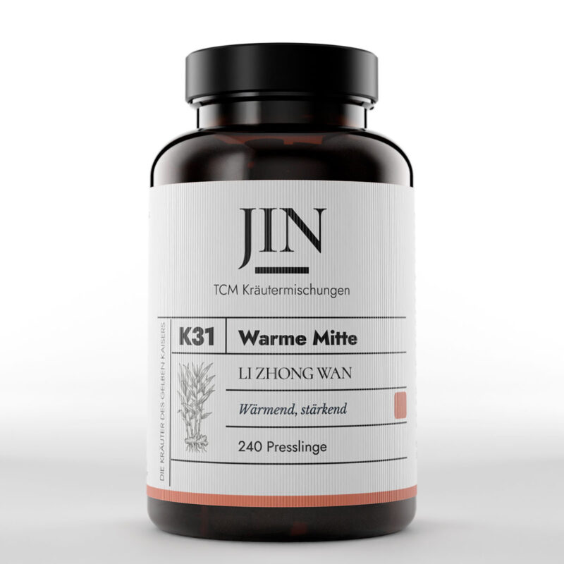 JIN K31 Warme Mitte Dose — TCM Kräutermischung Li Zhong Wan bei Milz–Yang Mangel, 240 Presslinge