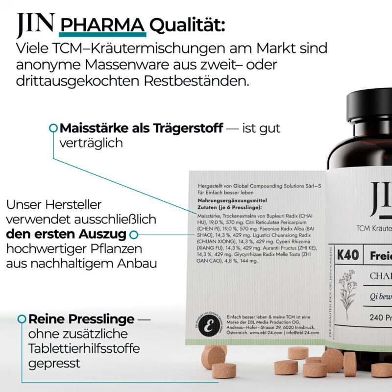 JIN K40 Freier Fluss in Pharma–Qualität — TCM Kräutermischung Chai Hu Shu Gan San