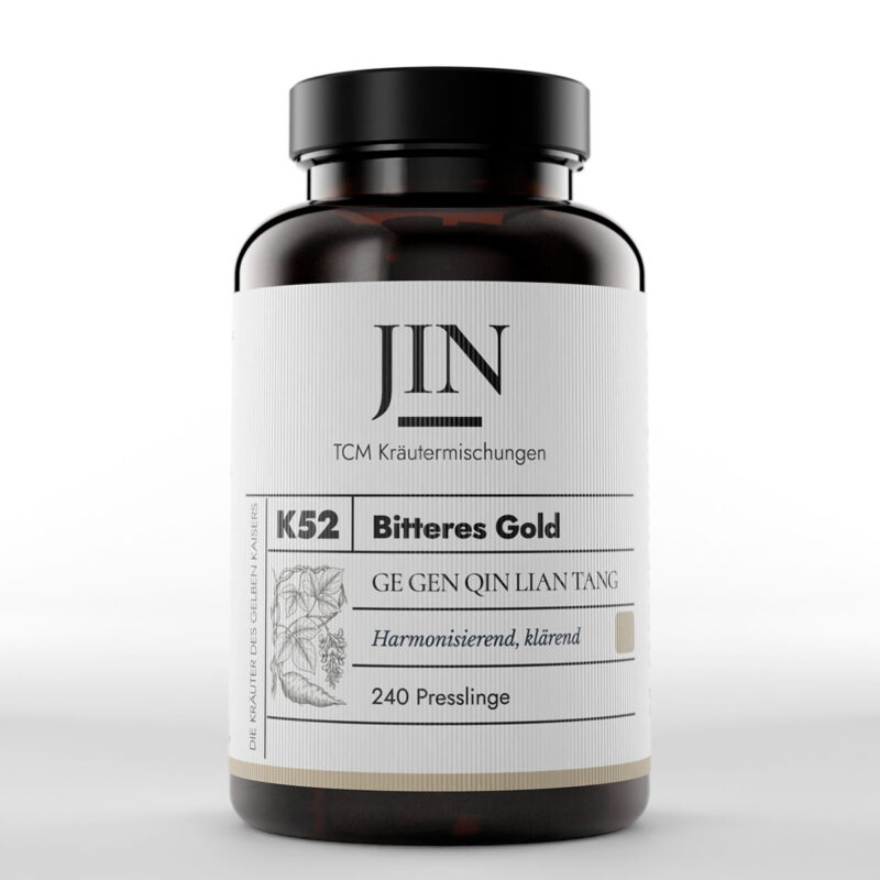 JIN K52 Bitteres Gold Dose — TCM Kräutermischung Ge Gen Qin Lian Tang bei Feuchte Hitze Dickdarm, 240 Presslinge