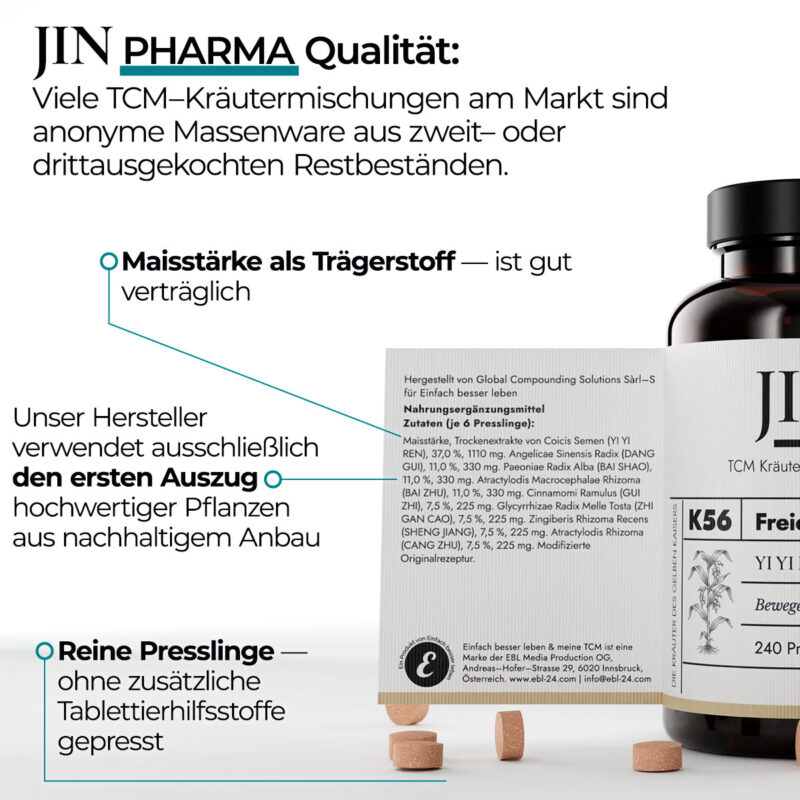 JIN K56 Freie Glieder in Pharma–Qualität — TCM Kräutermischung Yi Yi Ren Tang