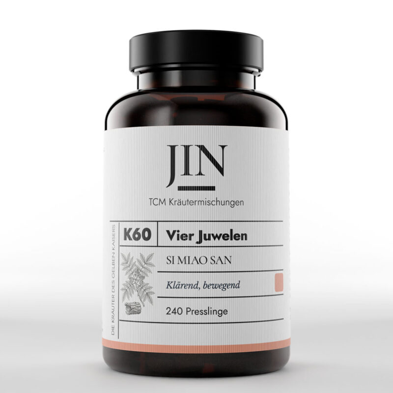 JIN K60 Vier Juwelen Dose — TCM Kräutermischung Si Miao San bei Hitze–Bi Syndrom, 240 Presslinge
