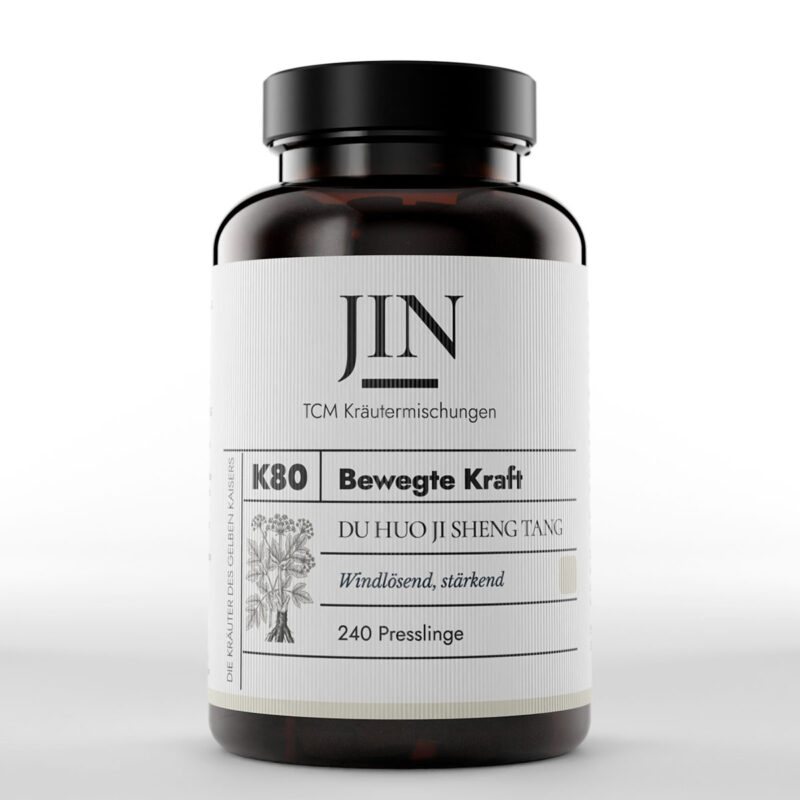 JIN K80 Bewegte Kraft Dose — TCM Kräutermischung Du Huo Ji Sheng Tang bei Knochen–Bi Syndrom, 240 Presslinge