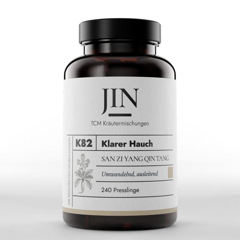 JIN K82 Klarer Hauch Dose — TCM Kräutermischung San Zi Yang Qin Tang bei Schleim–Feuchtigkeit Lunge, 240 Presslinge