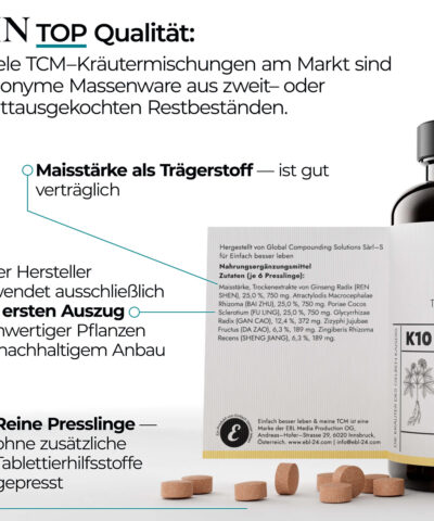 TCM Kräutermischung JIN K10 — Starke Mitte (Si Jun Zi Tang)