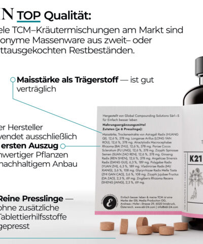 TCM Kräutermischung JIN K21 — Herzensblüte (Gui Pi Tang)